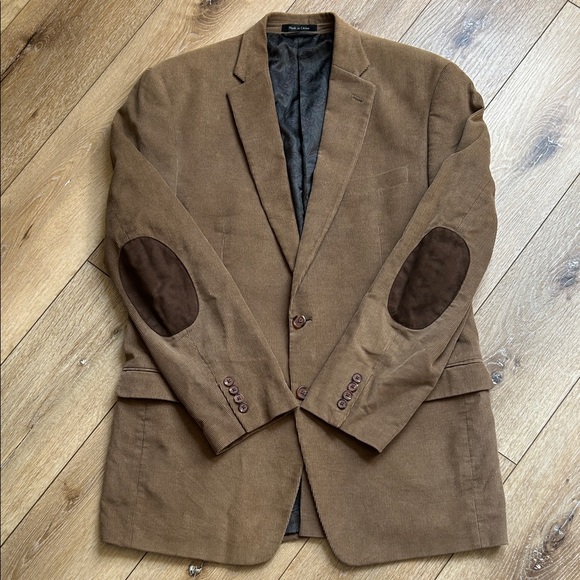 Lauren Ralph Lauren Corduroy Blazer with suede elbow patches size 42L - Picture 1 of 11